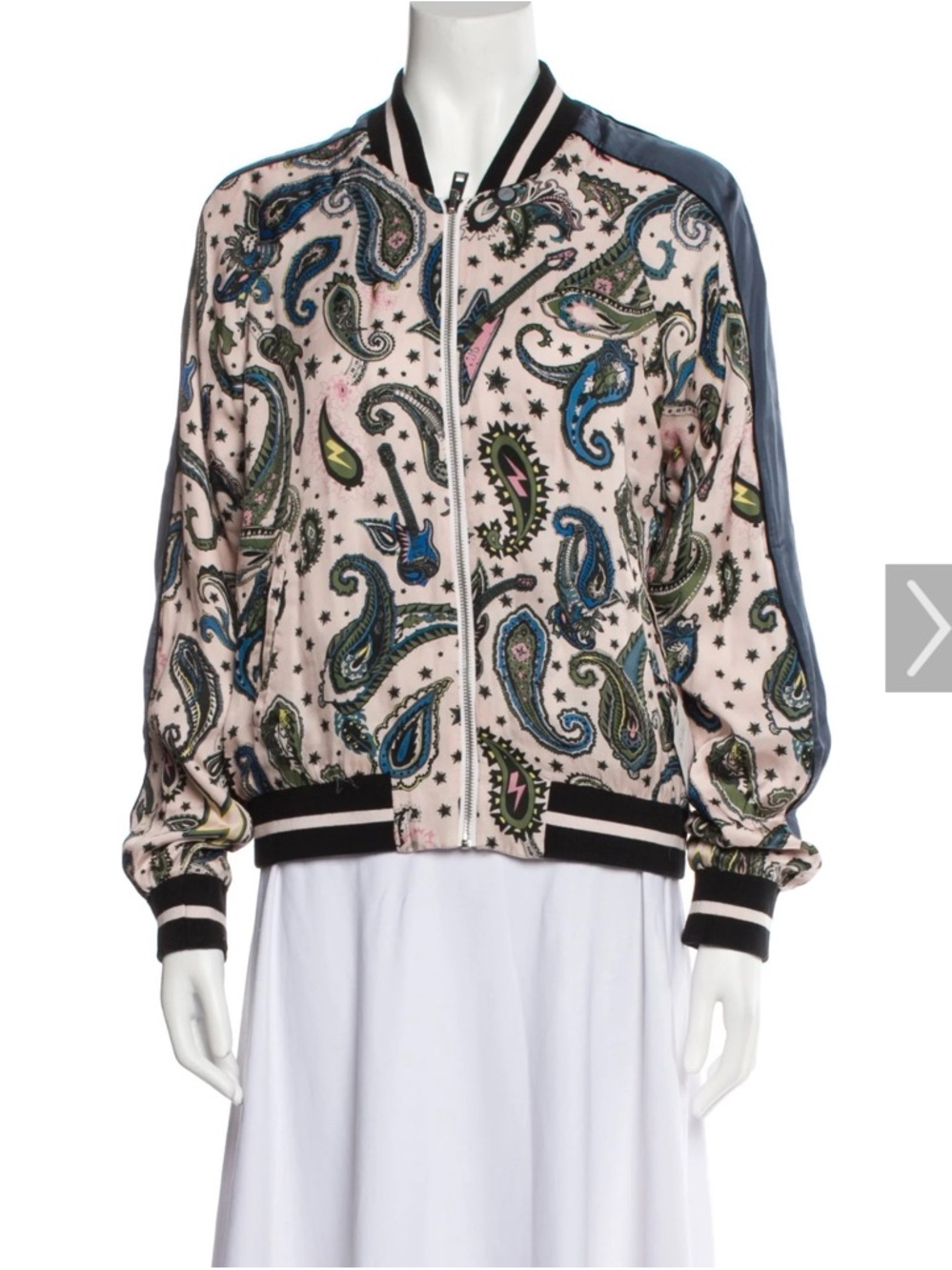 Zadig & Voltaire Billie Reversible Paisley Jacket, Size L